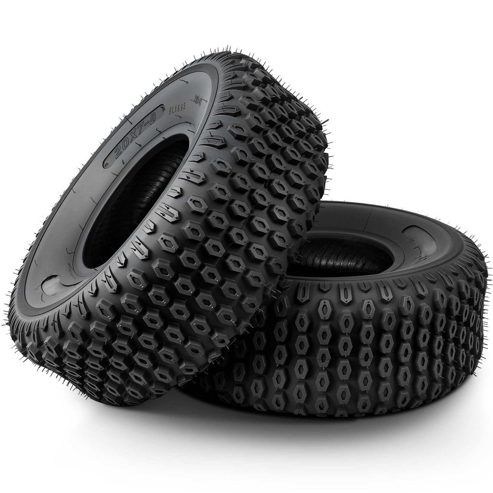20x7x8 ATV UTV Trail Mud Sand All Terrain Tire 4 Ply Tubeless Set of 2