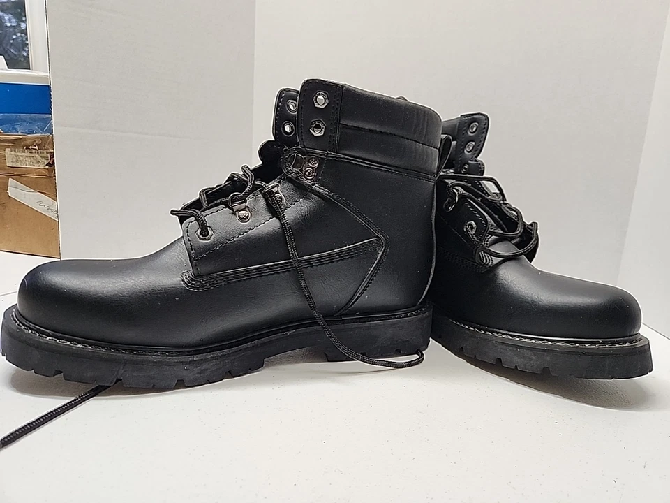 Work Wear By Wrangler Size 13 Steel Toe Boots Black Men’s - Image 2 of 4