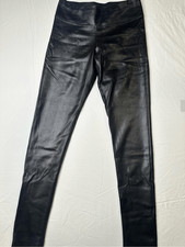 Hale Bob faux suede soft black leggings, size M