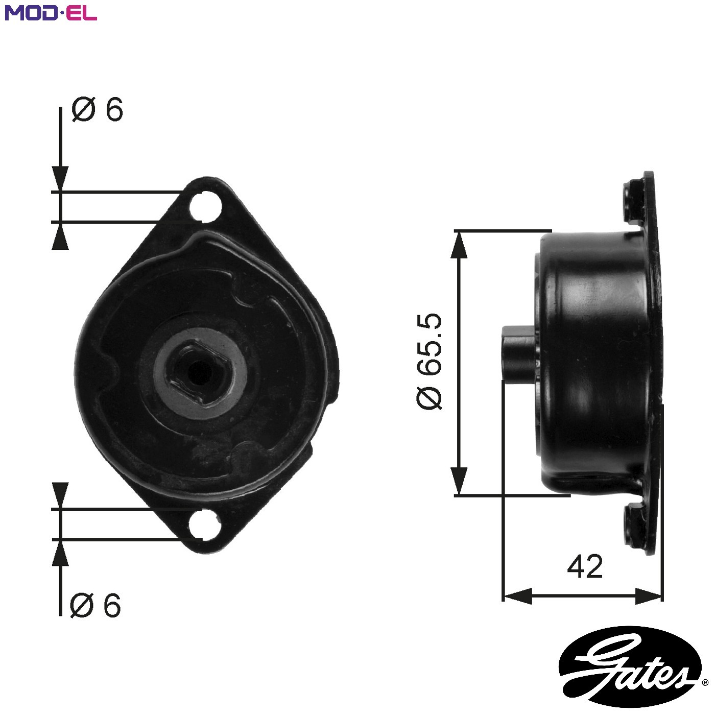 GATES T39090 Belt Tensioner, V-ribbed belt for BMW - Image 5