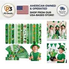 Durable Green Slap Bracelets for St. Patrick's Day - 36 Count Value Pack