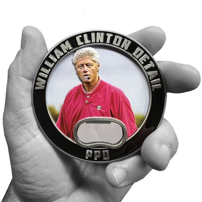 EL12-014 Bill Clinton not so Secret Service Cigar Presidential Protective Detail