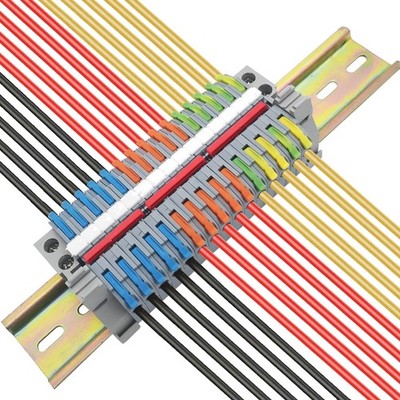5-Pin Verbindungsleisten: 3 pcs, Material Kunststoff, Stellplatz 5mm, Farbe Blau