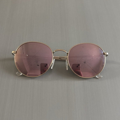 Women s suncloud polarized Round Sunglasses Metal Frame Pink Tinted 