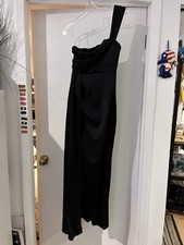 Women’s Black One-Shoulder Evening Dress – Size M