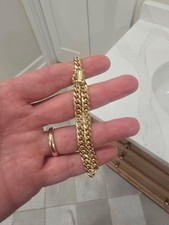 10k solid gold 5mm 8 inch miami cuban link br...