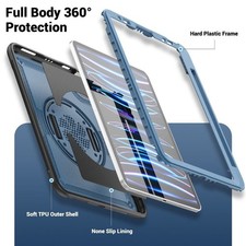 For Apple iPad Air 5th Gen 10.9 2022 Shockproof Case 360 Rotating Stand Cover