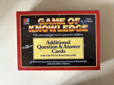 Spiel des Wissens Zusatzfragen Karten Vintage 1985