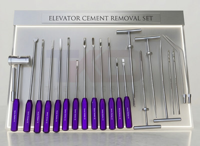 Cement Removal Instruments, Femoral Elevator Cement Removal Set Orthopedic Tools
