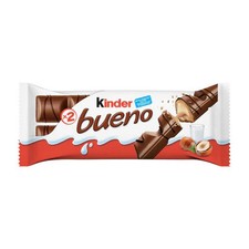 Kinder Bueno Hazelnut Milk Chocolate, 2 Bars per Pack, 43g/1.5 oz. 1 Pack