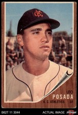 1962 Topps #168 Leo Posada Normal Tint Athletics COMMON VARIATION 1 - POOR