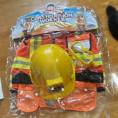 Melissa & Doug Construction Worker Dress-Up Role Play Costume Set (Ages 3-6)