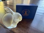 Vintage Fenton Satin Glass Rabbit Figurine w Box – Frosted Art Glass Bunny USA