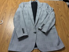 Express Men s Size Large Grey Checkered Blazer