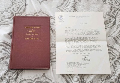 Selected Essays On Equity Edited By Edward D. Re Rare Signed Inscribed + Letter