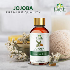 Earth Nourish Huile Végétale Jojoba Bio Pure Pour Massage & Peau [15ml-50ml]