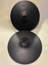 2 Roland CY12C 12 inch Cymbal Crash Pads - Black VG Condition!