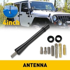 4 Inches Antenna Car Aluminum Radio Black Fm Black Universal Antena Kit Screw