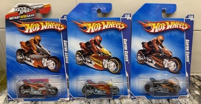 Hot Wheels Canyon Carver Motorcycles 3 Versions --  2009 & 2010
