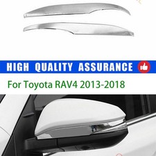 For Toyota Rav4 2013-2018 2pcs Silver Side Rearview Wing Mirror Moulding Trim