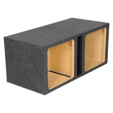 DUAL 15" PORTED HEAVY-DUTY  " MDF SQUARE SUBWOOFER ENCLOSURE BOX w/ 1" MDF FACE