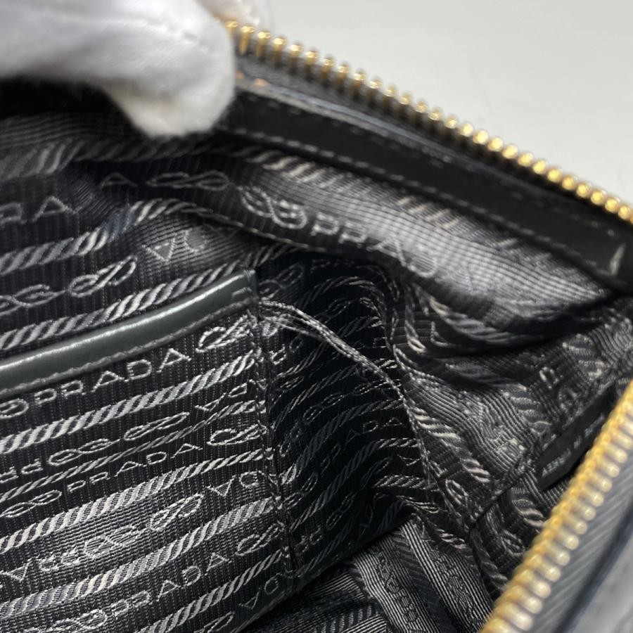 PRADA 2-Way Tote Bag Shoulder Bag Gray Nylon with Shoulder Strap #BS1541 thumbnail 7