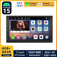 Double 2Din 7" Car Stereo MP5 Player Touch Screen Radio CarPlay GPS Head Unit BT