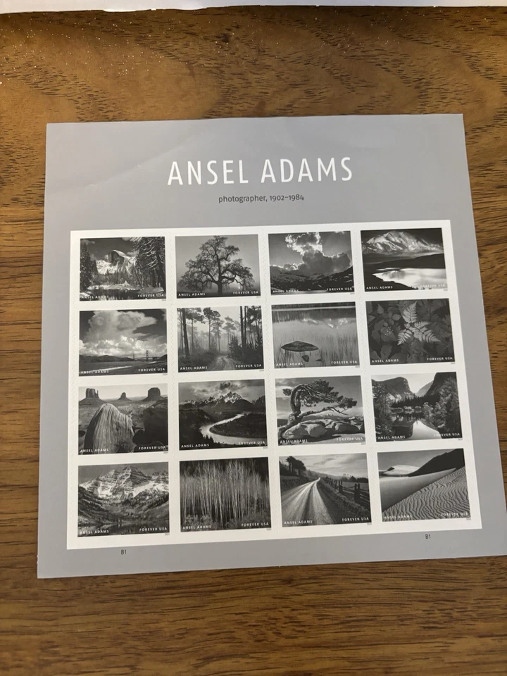 #5854 Ansel Adams-Photographer- (forever) 2024 Issue - MNH Sheet of 16 Different - Image 3 of 4