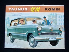 FORD Weltkugel TAUNUS 12M Kombi G4B  1957 A4 4S PROSPEKT Deutsch  brochure 1115