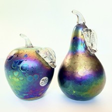 Kris Heaton, Neo Art Glas irisierender Apfel & Birne