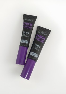 essence 2 x THICK & WOW! fixing brow mascara + fibres 04 Espresso Brown 2 x 6 ml