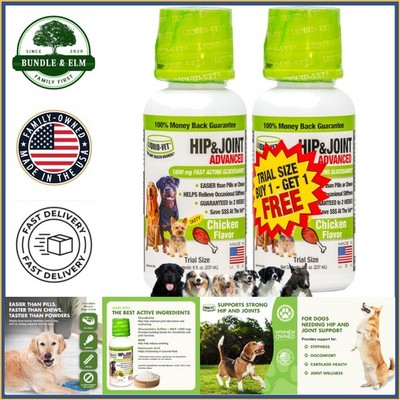 8 oz Joint Health Supplement for Dogs, Chicken Flavor, Convenient Liquid Form