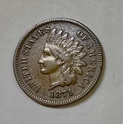 1871 USA INDIAN HEAD CENT mid grade most LIBERTY readable check pix!