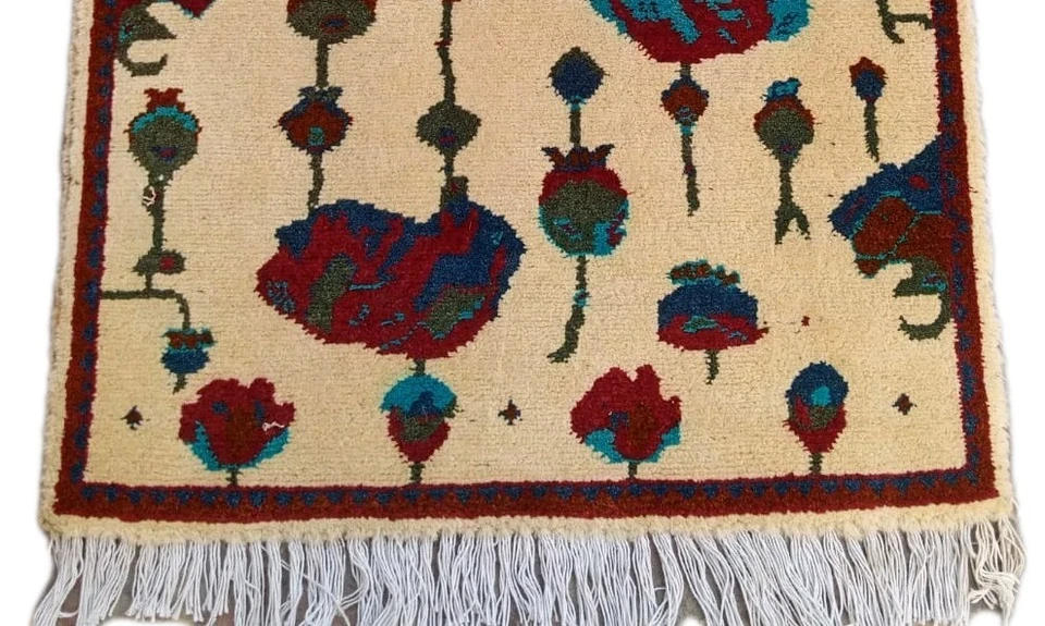 Opium  Handmade Afghan amazing war rug Great Quality Beauiful design Size 80x60c - Image 3 of 4