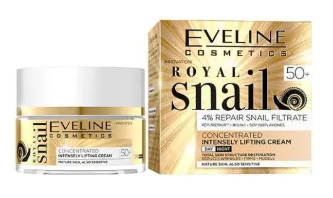 Eveline Cosmetics Royal Snail Strong Lifting Cream 50+ Repair Snail Filtrate 4%