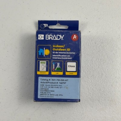 Brady Original White Label Tape Cartridge Vinyl 3/4'' x 21' BMP21 Plus Lab M21