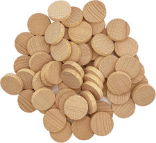 60 Pack round Wooden Discs,1Inch Natural Wood Slices Small Wood Circles for DIY