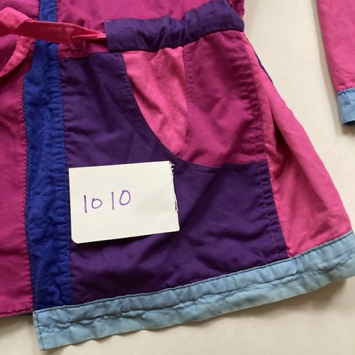 GIACCA VINTAGE AMERICANA ROSA BLU REVERSIBILE FATTA A MANO S/M piccola/media cotone - Foto 2 di 23