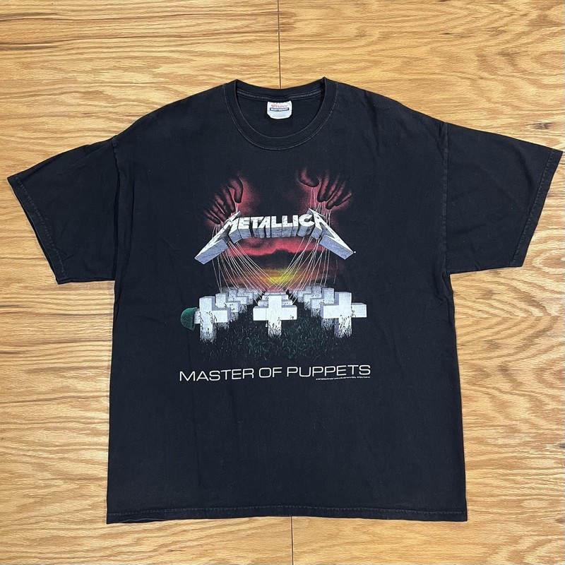 Vintage Double Sided Metallica Shirt XL Master of Puppets Album Promo Tee Band