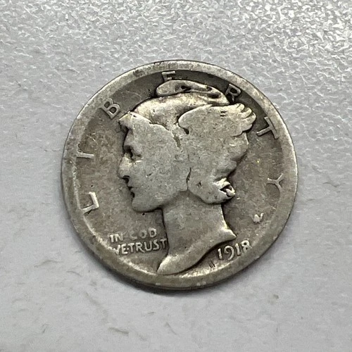 1918 MERCURY SILVER DIME ACTUAL COIN Get More Today & Save Shop Here Buy Here