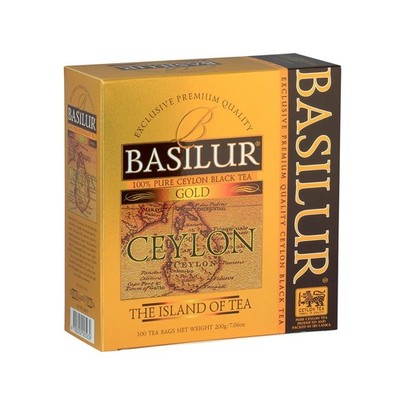 Basilur pure Ceylon tea The island collection gold 100 tea bags 200g (7.05oz)