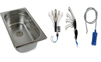 SpüLbecken 265X160X100 + Wasserhahn Tauchpumpe Camping SpüLe Waschbecken T4/5/6