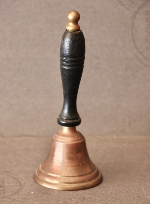 Bell Brass with Wooden Handle 6",1920s Teacher's Desk.