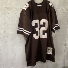 VTG MITCHELL & NESS NFL CLEVELAND BROWNS 1964 JIM BROWN THROWBACK JERSEY MENS 56