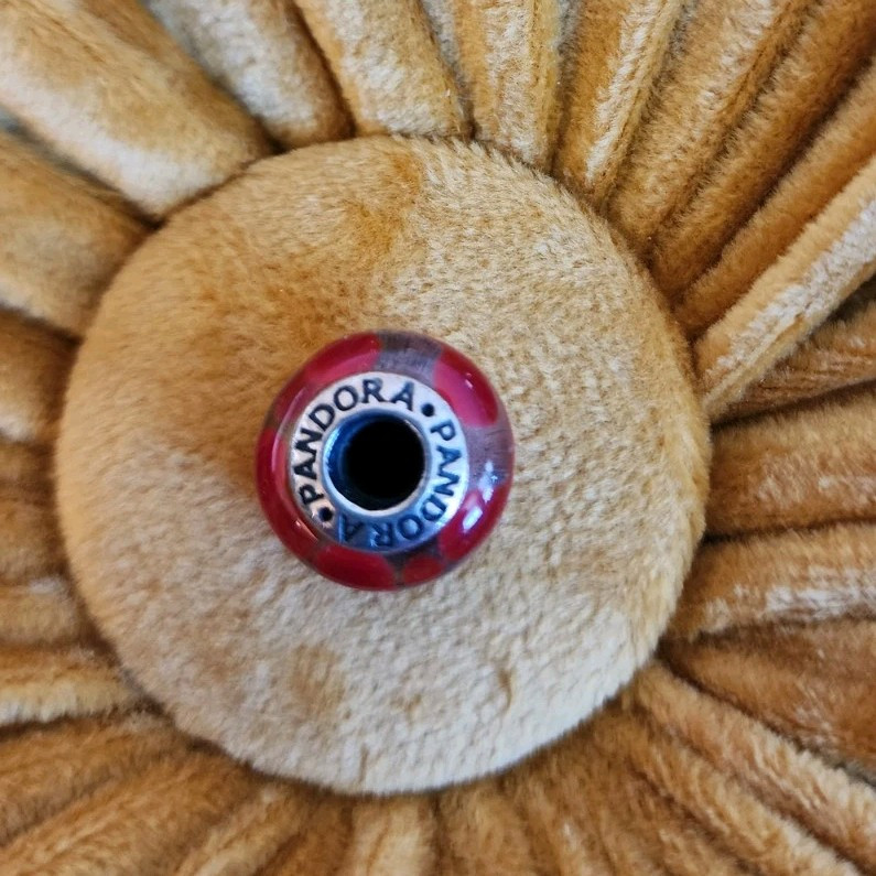 Pandora Silver & Murano Glass Charm Red