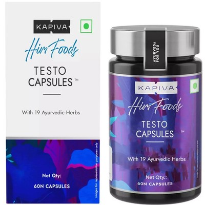 Kapiva Testo Capsules 60N for Vitality & Strength | Natural Ayurvedic Formula.