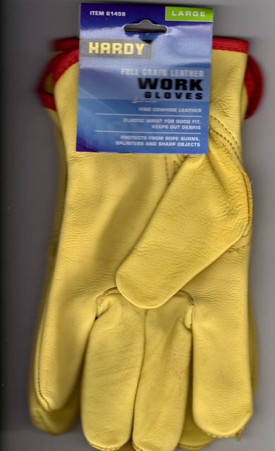 hardy full grain leather work gloves
