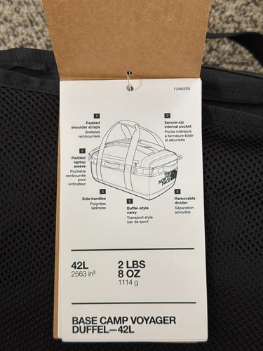 Mochila de viaje de lona The North Face Base Camp Voyager 42L negra NF0A52RQ53R - Imagen 3 de 15