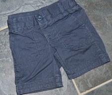baby Gap Boy 12 18 mo Shorts Blue Gray Doubler Comfy Elastic Waistband Chino
