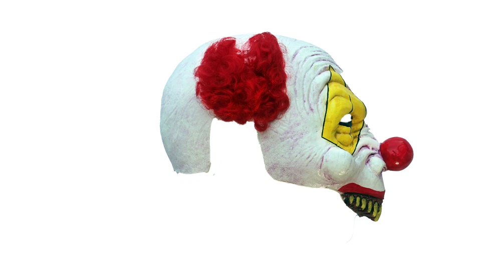 Ghoulish Productions Open Gus Clown Latex Face Mask Horror Halloween Cosplay - Image 3 of 4